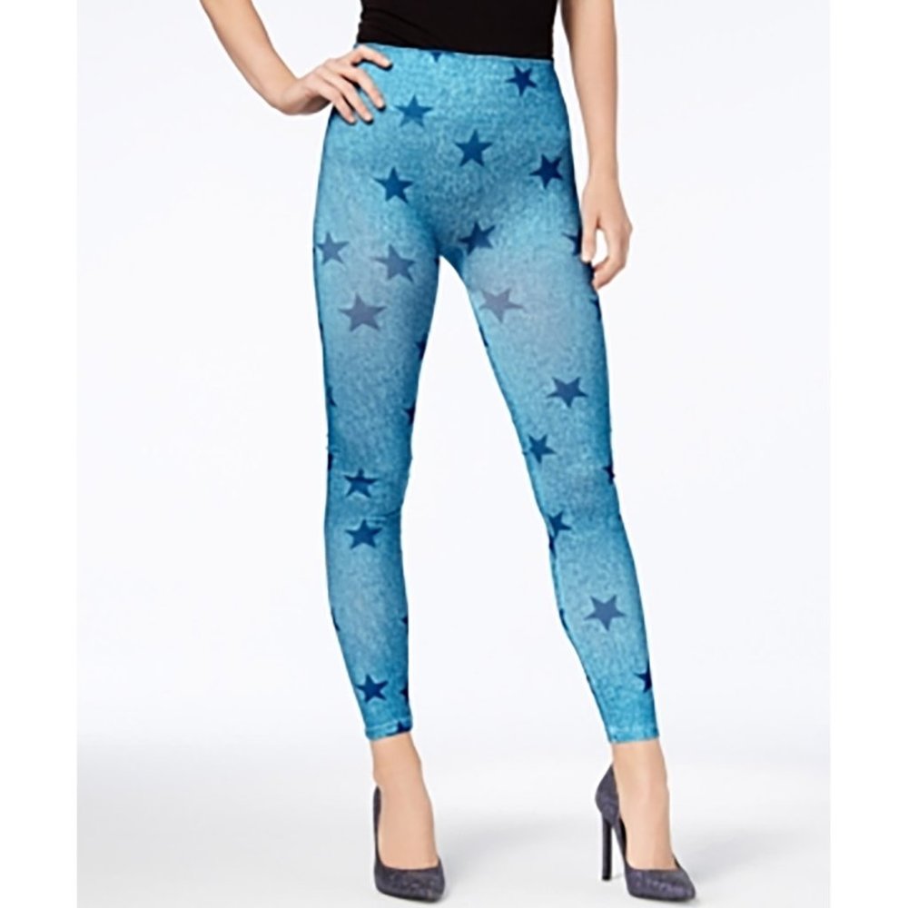 First Looks Women's Denim Star Seamless Leggings